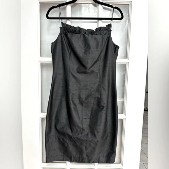 Vintage Marie St. Claire 100% Silk Black Classic Cocktail Timeless Dress Size 6 - Picture 11 of 11